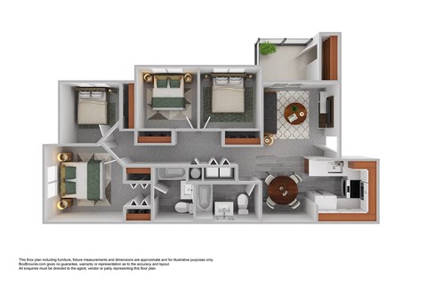 Aspen Ridge Apartments 4x2 1210 sqft